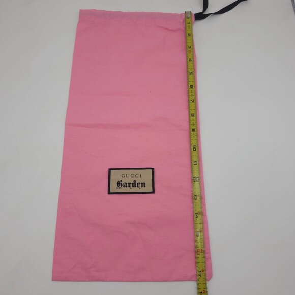 Gucci Garden Pink Drawstring Dust Bag 8.5"x17.5" Cotton Shoes Accessories - Picture 4 of 5